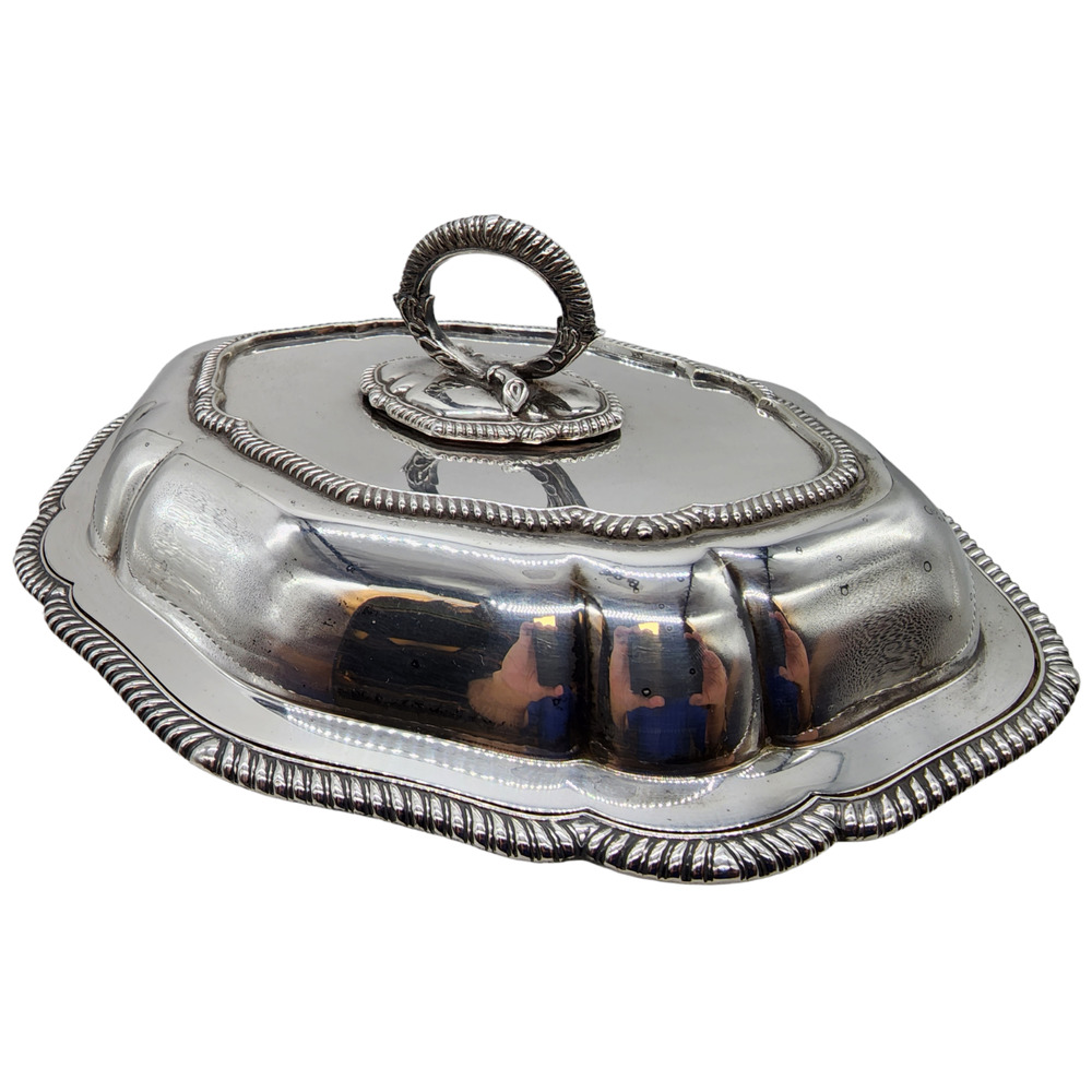 Vintage Tiffany & Co England Silver Plated Covered Serving Dish Heavy